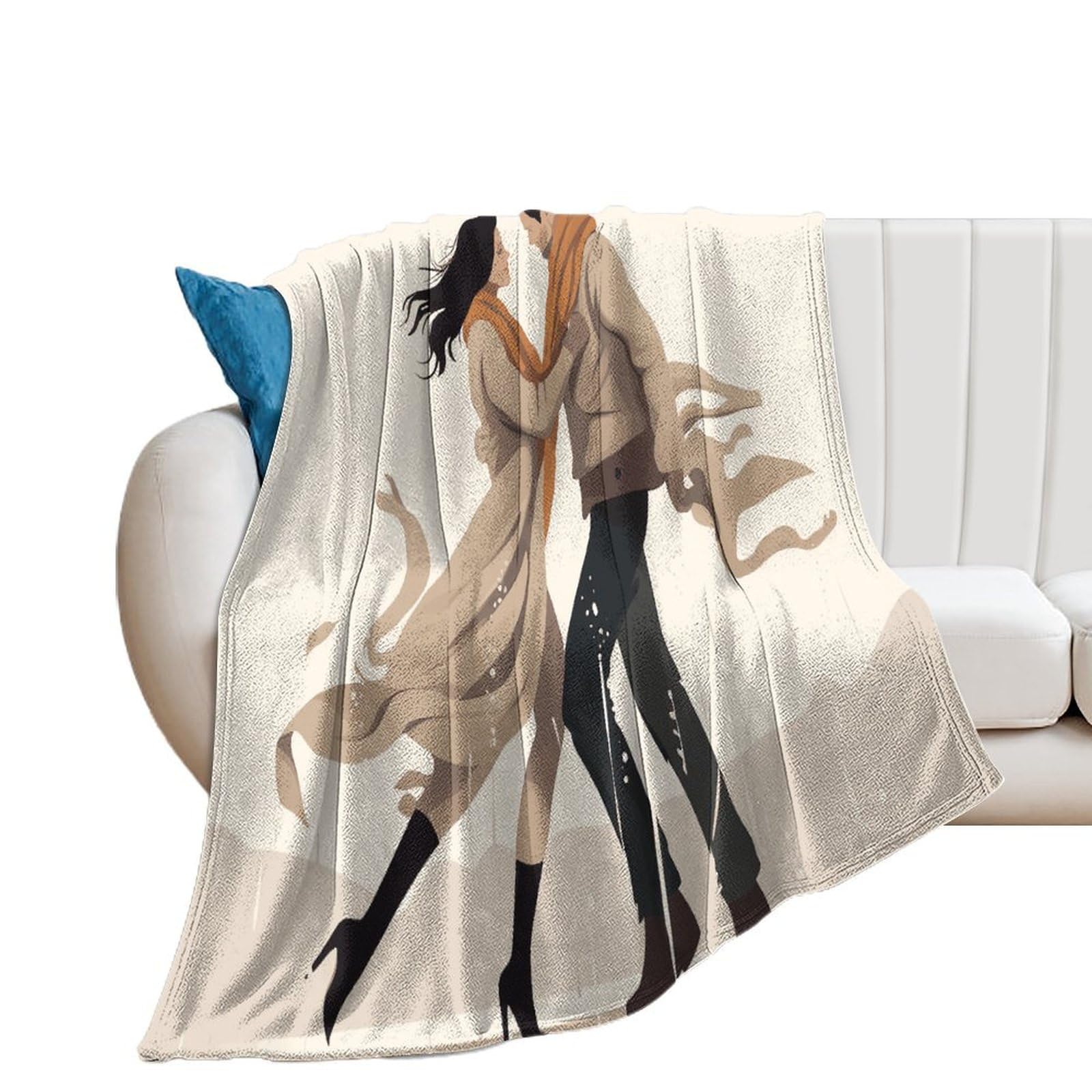 Couverture en flanelle pour canapé fini le froid hivernal avec ce plaid doux