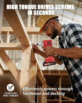 AVID POWER 20V Cordless Brushless Impact Driver Kit 1/4 2220 in-lbs