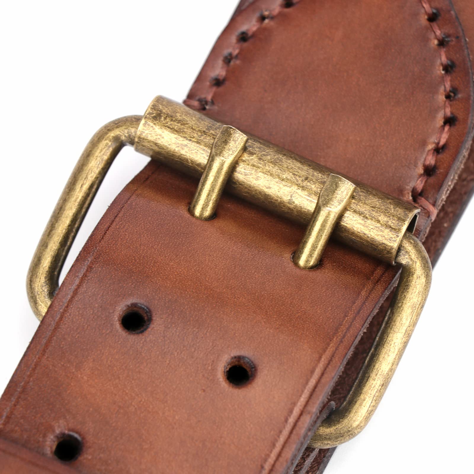 TOURBON Deluxe Rindsleder Gürtel für DIY Werkstatt Werkzeugtasche Western Cowboy Herren Gurt