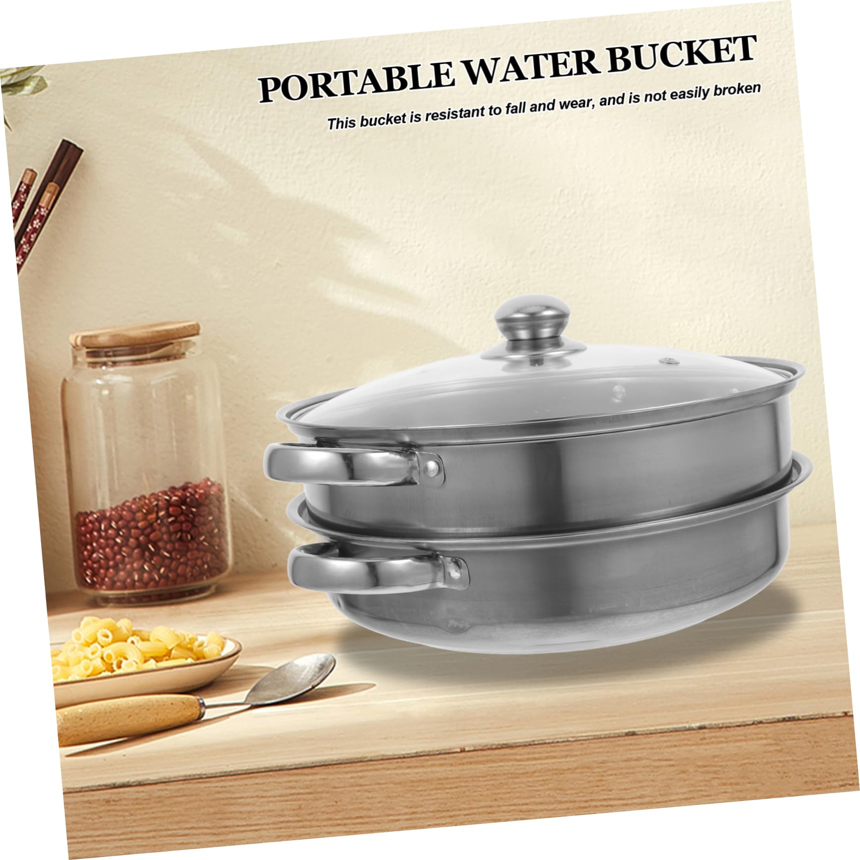 Olla Vaporera Doble Capa De Acero Inoxidable Utensilio Práctico Para Cocinar Al Vapor Apta Para Verduras Pescado y Huevos Accesorios Reutilizables Para Cocina