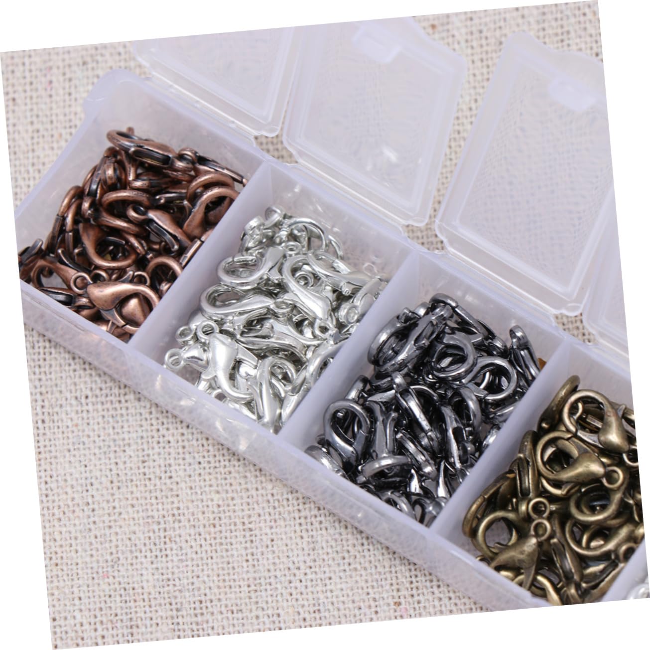 NUOBESTY 630pezzi Chiusure Lega Di Zinco Per Gioielli Composto Da Per Creazioni Fai Te Pratico Kit Di Accessori Per Bracciali Collane e Portachiavi