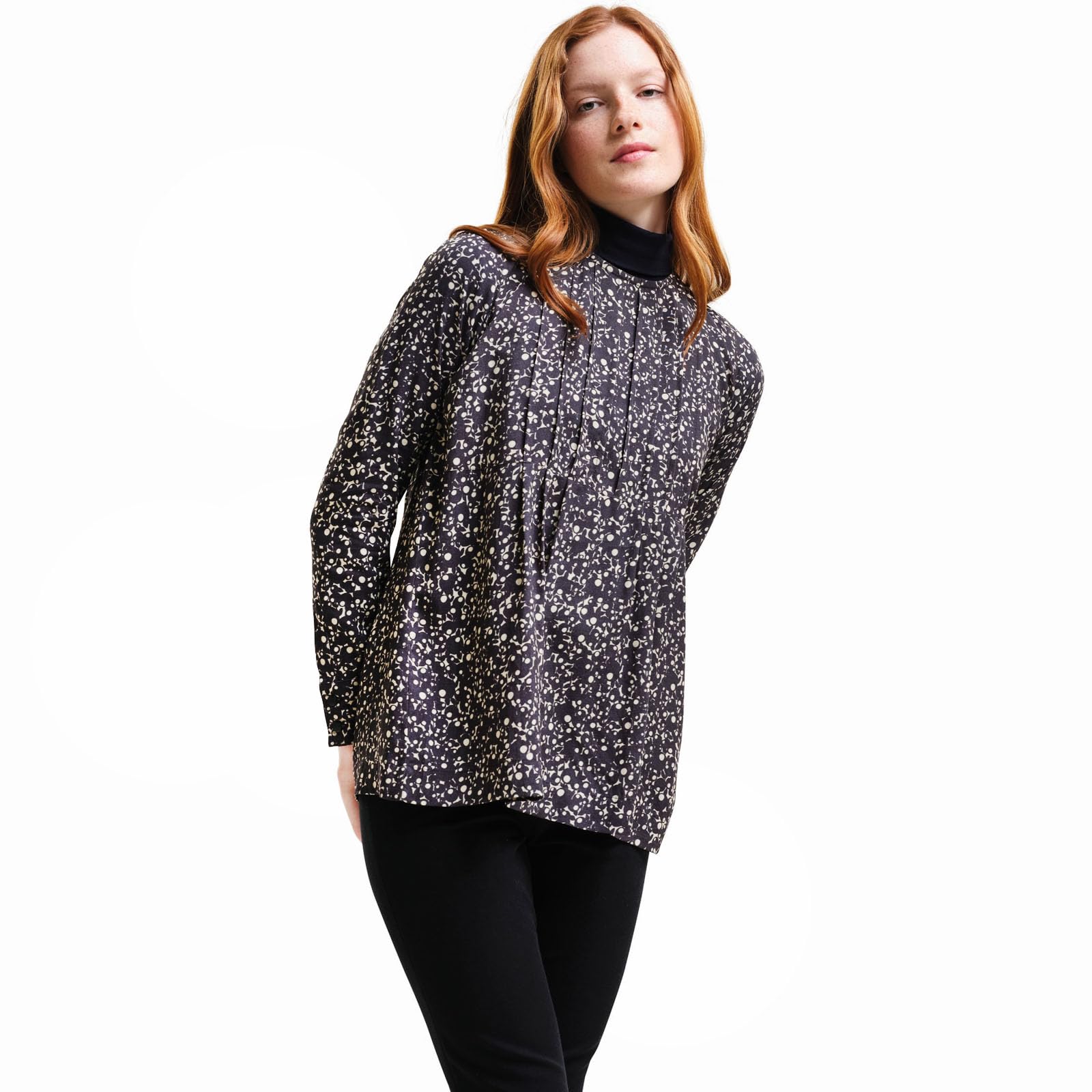 Regatta Women's Black Regtta Orla Kiely Long Sleeve Lightweight Blouse Top - 8