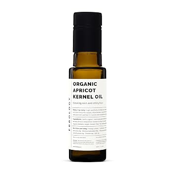 100% Organic Apricot Kernel Oil 100ml - Cold-Pressed - Premium Quality - Skin Health and Gut Health - Straight from Farm in Italy - Non-GMO - No Additives or Preservatives - Recyclable Glass Bottle