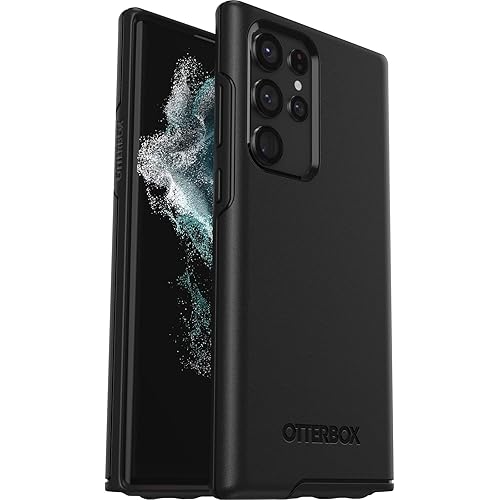 OtterBox Galaxy S22 Ultra Symmetry Series Case - Black, Ultra-Sleek, Wireless Charging Compatible, Raised Edges Protect Camera & Screen