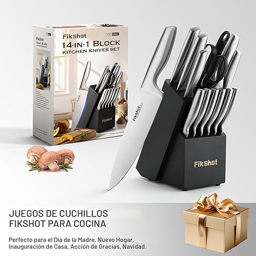 Miniatura 9 de Juego de cuchillos de cocina de acero inoxidable de alta calidad, cuchillo Santoku afilado y cuchillos de frutas, regalo para cocineros caseros, a