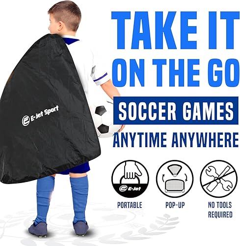 Miniatura 3 de Red de fútbol para porterías de fútbol, porterías de fútbol emergentes para niños para práctica y entrenamiento en el patio trasero, portátil