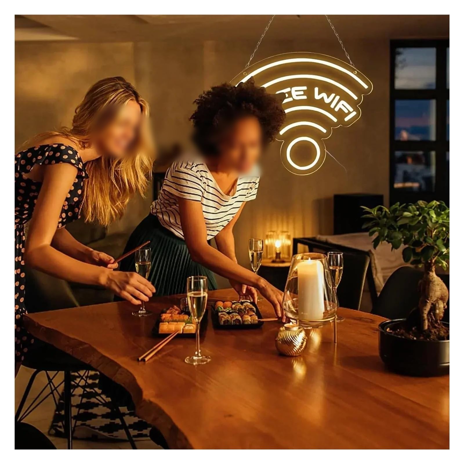 Lampada al neon Per WIFI gratuito per insegna al per neon per LED per luminosa per Decorazione della per stanza Azienda per indicazione del segnale 36,5x30,9 cm