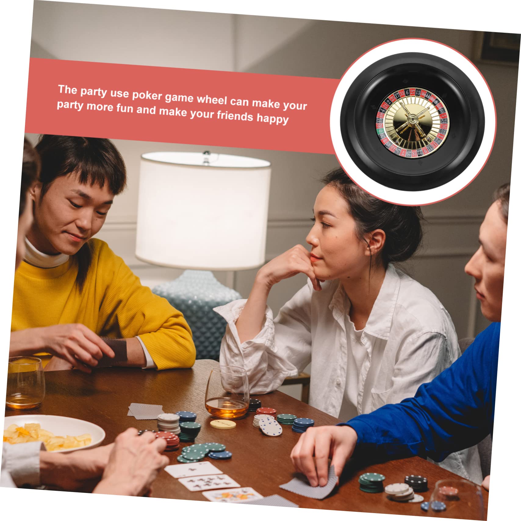 Garneck Roulette De Poker Jeu De Fête avec Roue Rotative pour Animations Et Événements Festifs