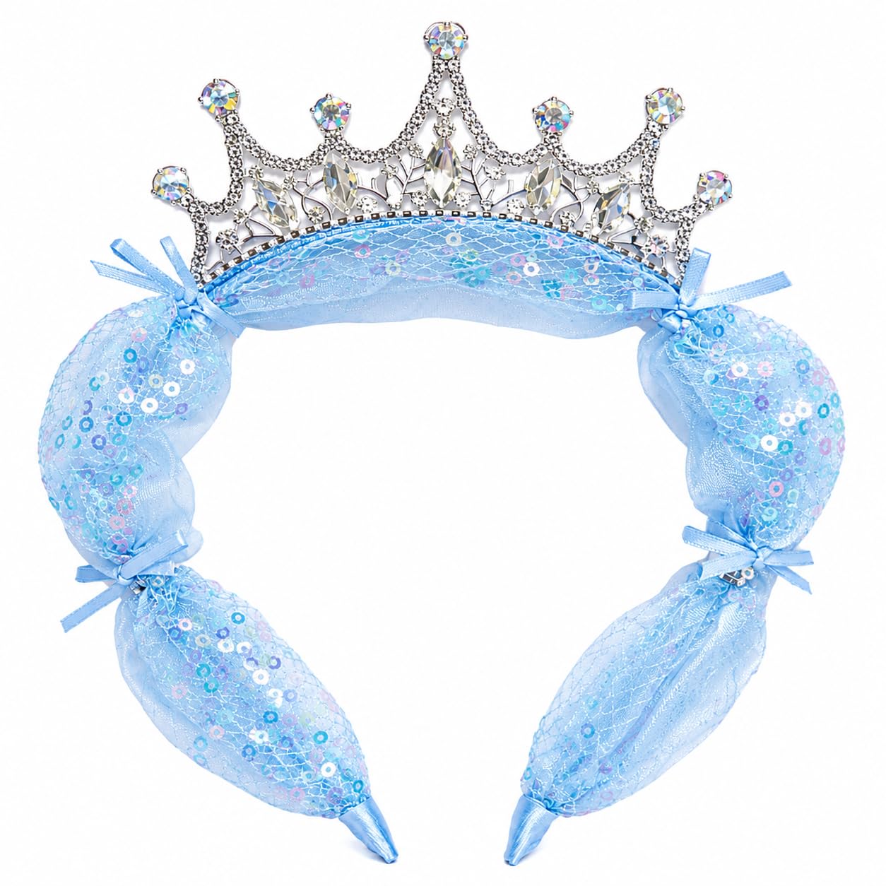 Samyak Princess Hairband for kids | Sequin Crown Tiara Headband | Party Dress Up Hair Accessory-image-13