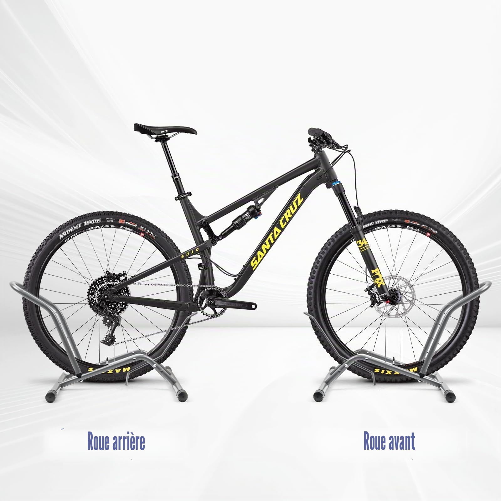 MEGHNA Béquille de vélo professionnelle au sol - Support autonome - Support de montage pour VTT, vélo de route, VTT - Noir