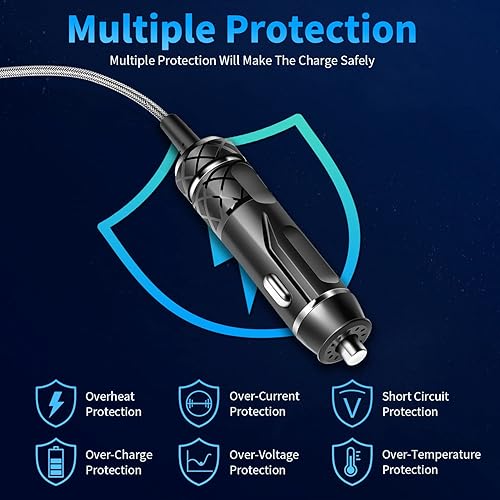 Miniatura 6 de TAIFU Cable de alimentación de 12 V24 V CC para refrigerador de coche para Euhomy CFC-18, BougeRV CR22, Alpicool C15, ICECO GO20, Anker SOLIX A17A4,