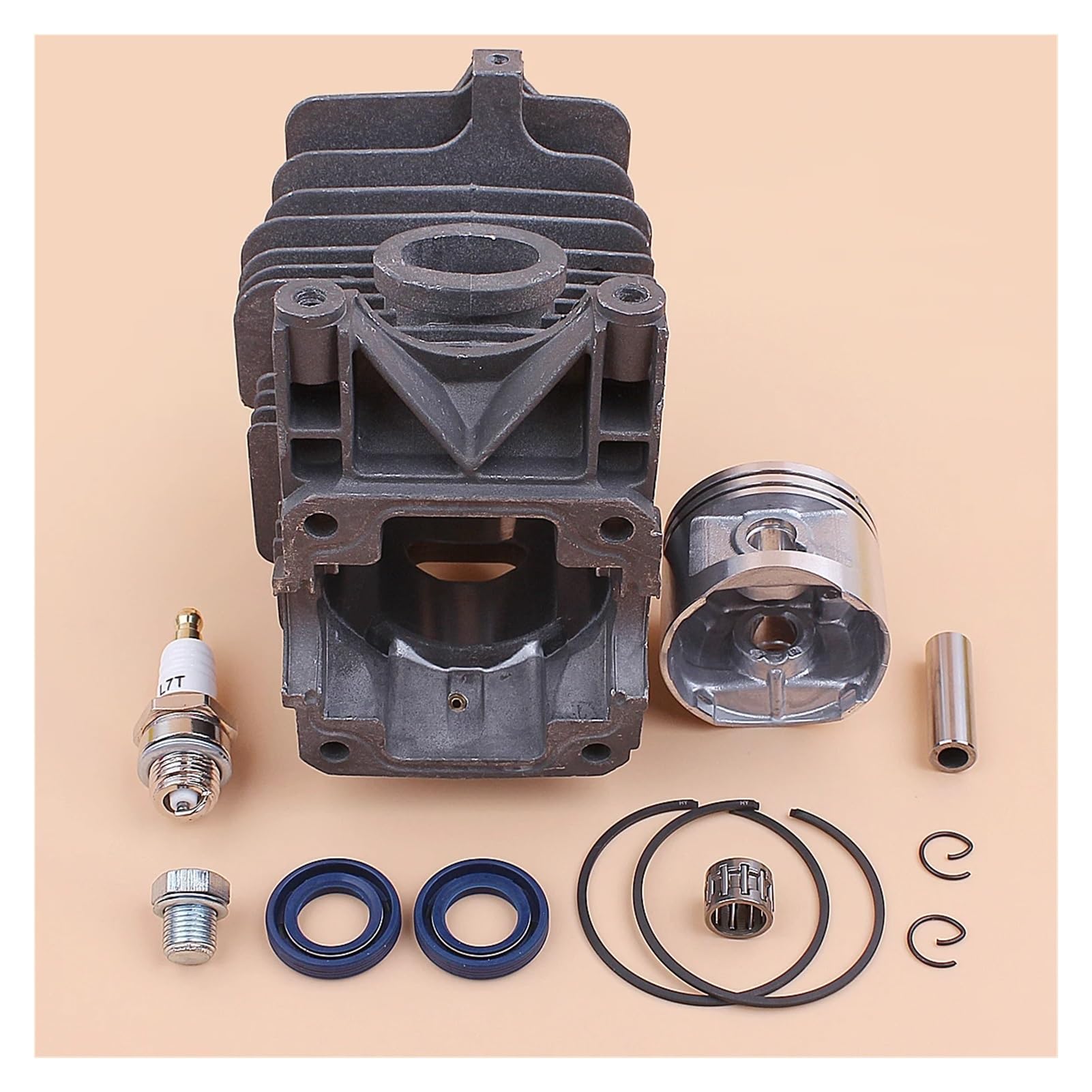 Kit de pistón de Cilindro de 46mm for s-ihl MS270 MS280 MS 270 280, tapón de válvula de descompresión, Sello de Aceite, Pieza de Motosierra