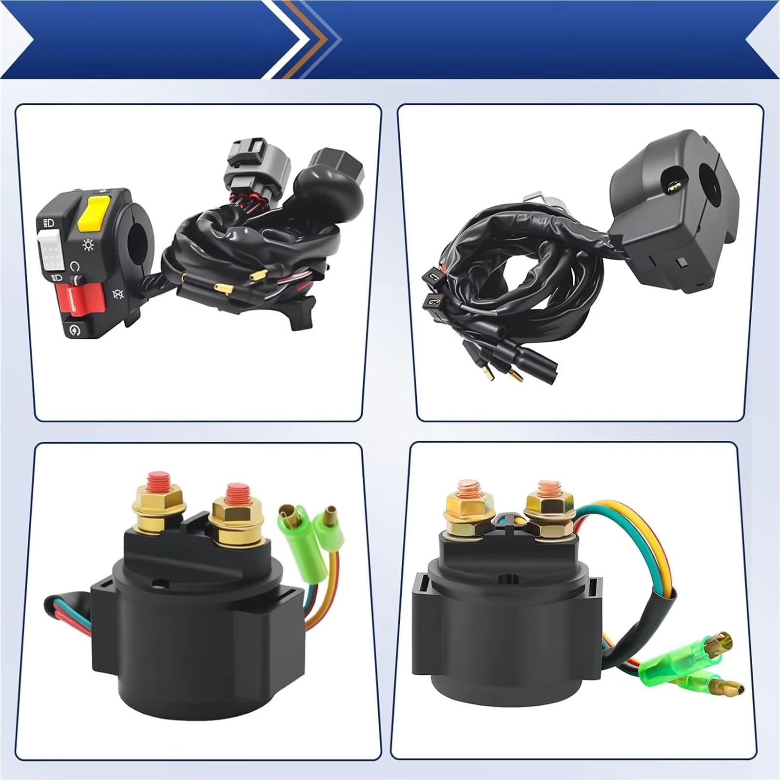Interruptor Manillar Para TRX300EX Para Sportrax 1993-2006 Reemplazo Del Interruptor Con Relé De Solenoide De Arranque 35850-HM3-000 35020-HM3-A00