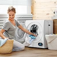 Vista 7 de ROVSUN Secadora de ropa portátil, secadora de tambor de lavandería de carga frontal de alta gama de 110V 850W, secadora eléctrica de 1.5 pies