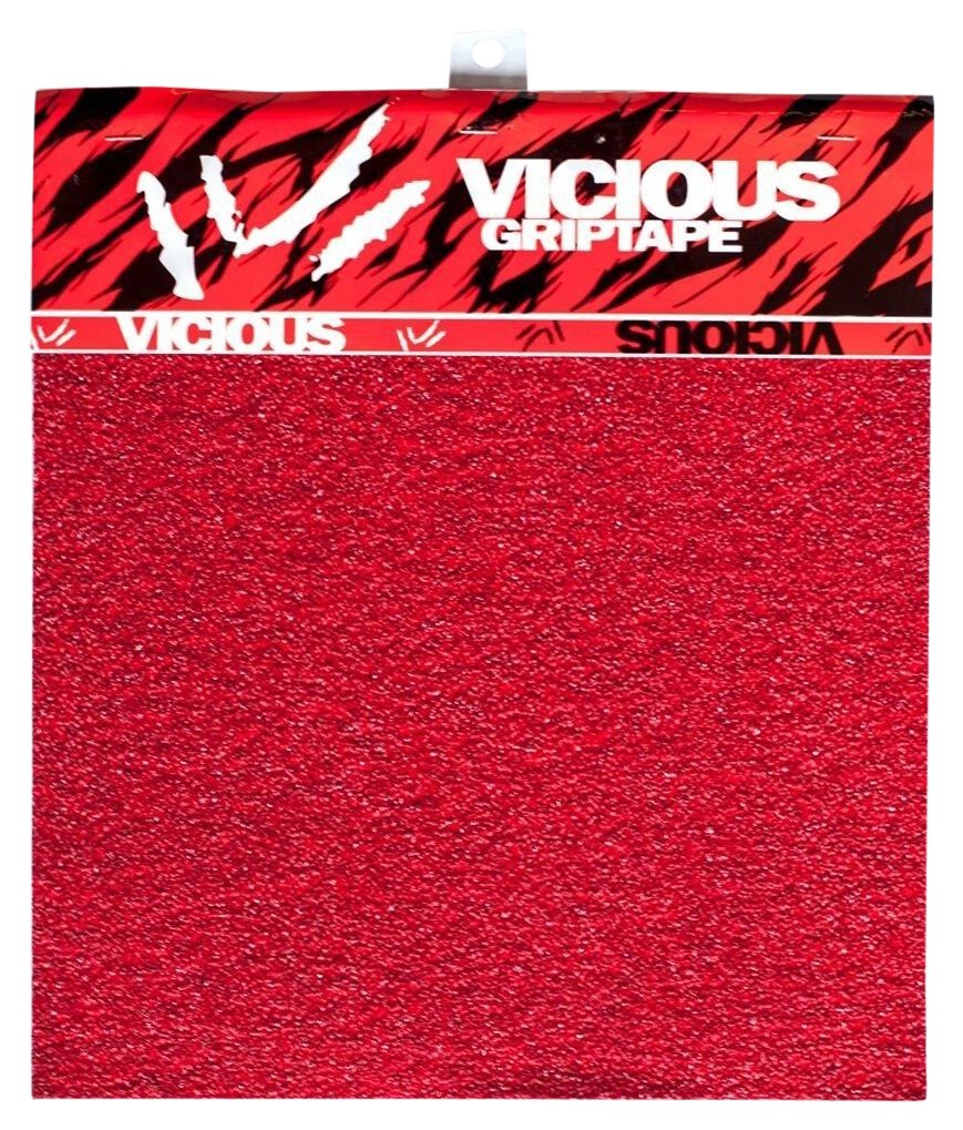 Vicious Griptape Coarse Grit Longboard and Skateboard Grip Tape 10"x11" (4 Pack)