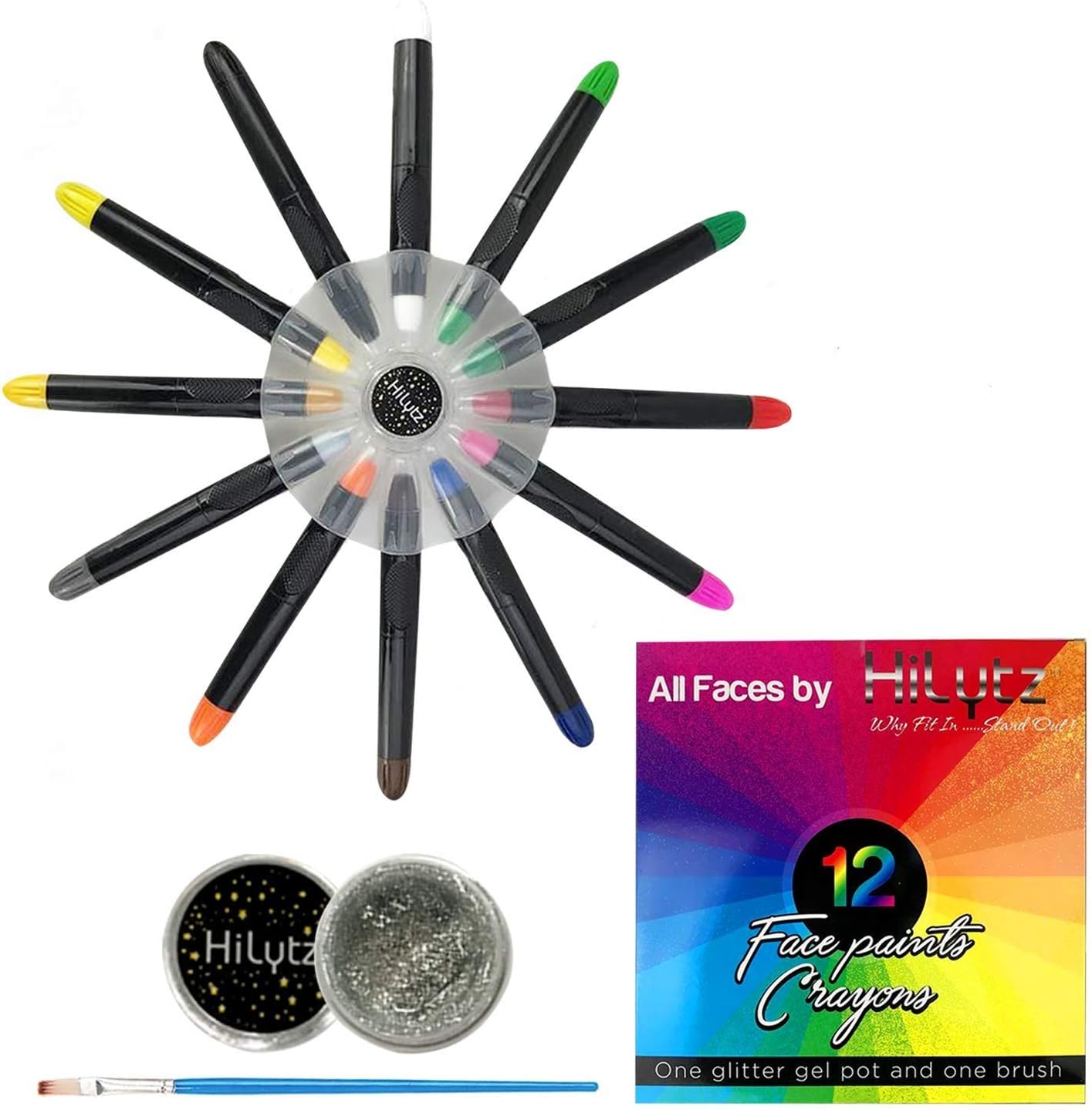 FACE Paint Set Girls & Boys Face Painting Crayons by Hilytz Up to