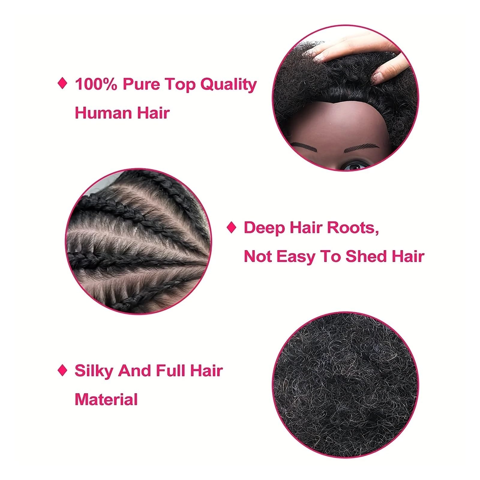 African mannequin head with 100% human hair, curly beauty with display stand practice braiding styling