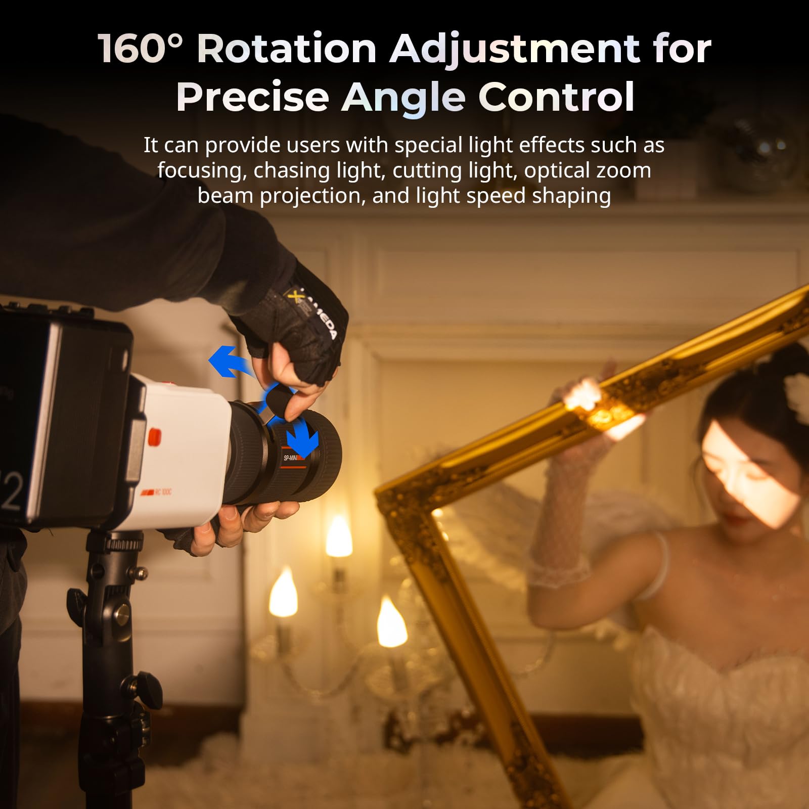 SMALLRIG SP-Mini Spotlight 4939 Accessorio per illuminazione video con supporto RCmini, angolo del fascio 20°, lente rivestita a 6 strati 4939