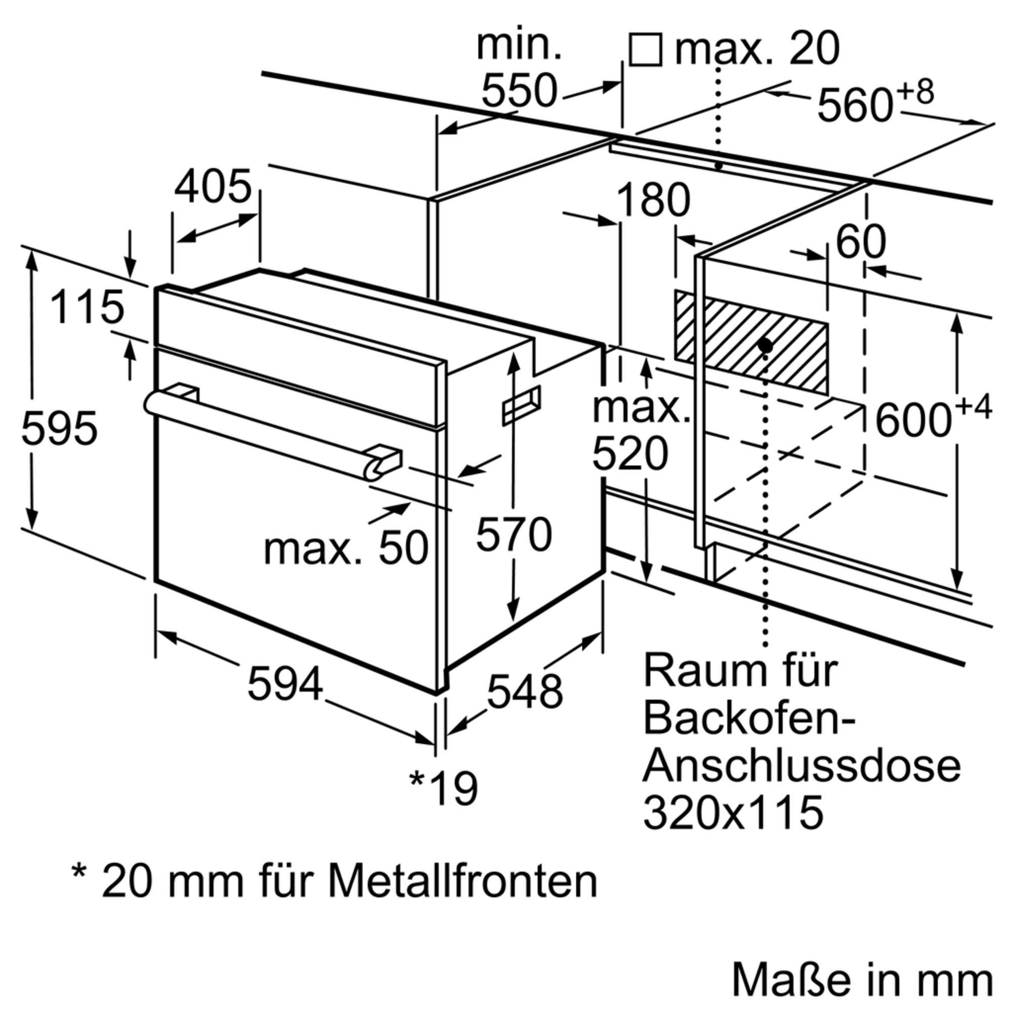 Siemens HE113FBS2 iQ100 Einbauherd 59,4 cm Schnellaufheizung cookControl10 3D Heißluft