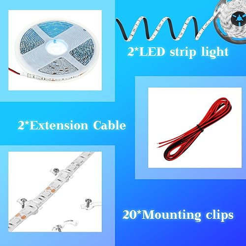 Miniatura 4 de 2 rollos de luces de pontón marino, tiras de luz LED, pontón, lancha, tira de luces de 12 V, 32.8 pies, impermeable, luz interior de barco, luces