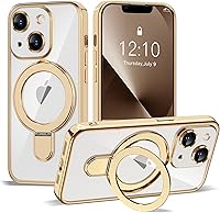 Vista 156 de Funda compatible con iPhone 12 con soporte de anillo magnético invisible [compatible con Mag-Safe] [Protector completo de lente de cámara] Funda