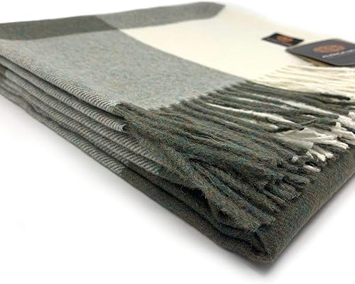 Vista 12 de Manta de alpaca Cheeky Checks 100% lana de alpaca bebé 6.6 pies de largo x 4.25 pies de ancho hipoalergénica, suave y acogedora (fin de viaje)