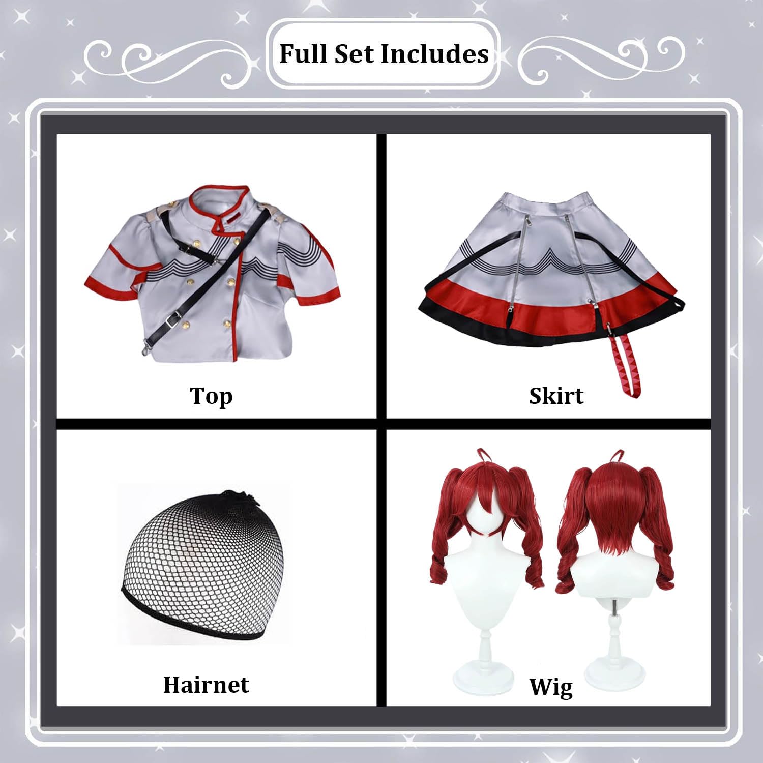 Anime Personaje Kasane Teto Nueva Piel Disfraz de cosplay Juego de role Uniforme Conjunto Completo Halloween Fiesta Carnaval Traje de Vestir con Peluca para Mujeres