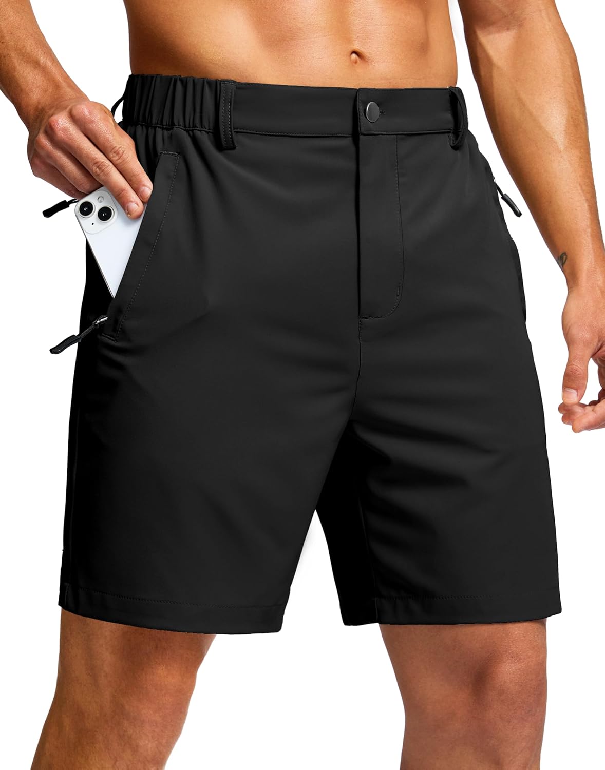 G Gradual Men's Shorts 7"/ 5"/ 9" Lightewight Casual Shorts for Men Hiking Golf Shorts with 3 Zipper Pockets