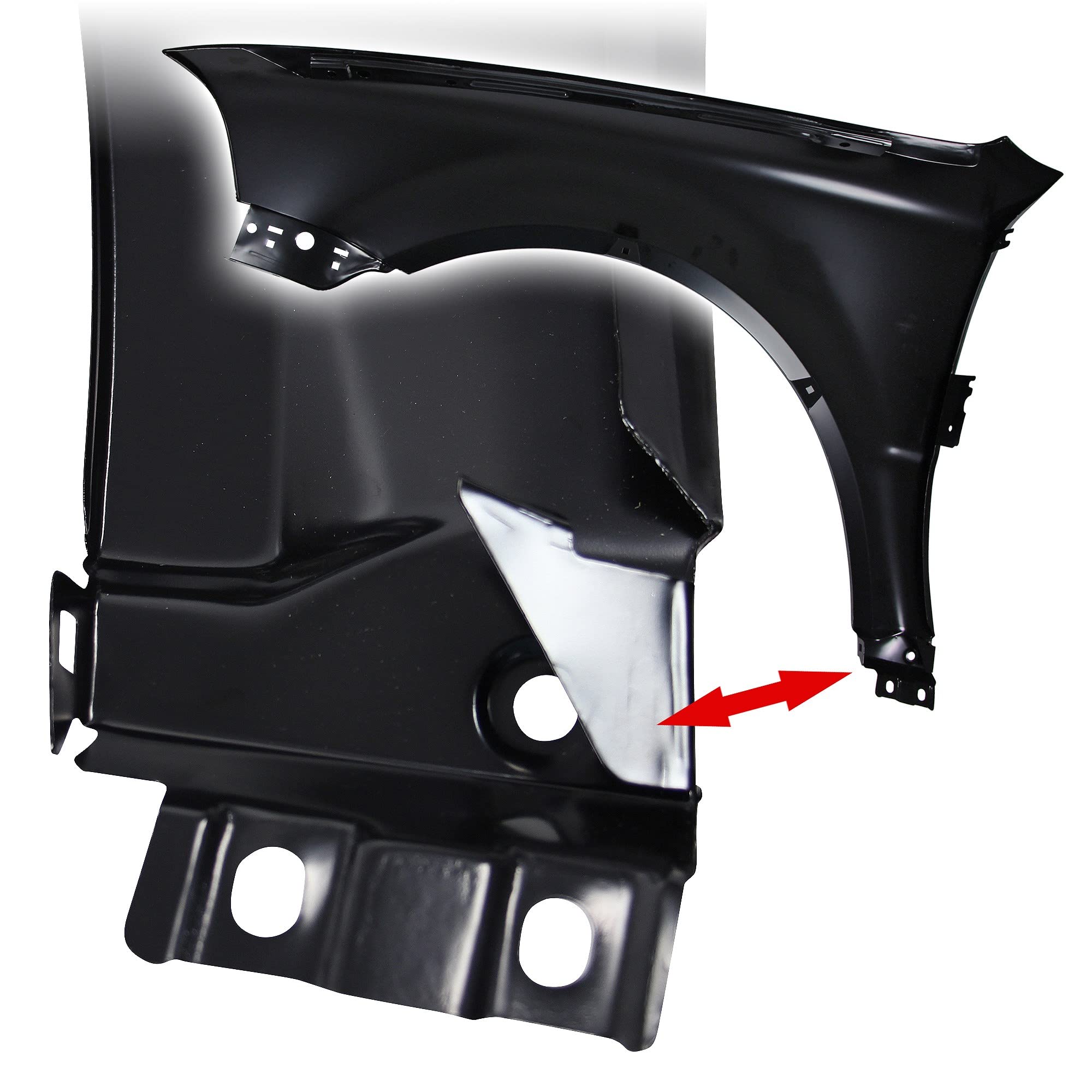 ATEC Germany 1x Kotflügel vorne links ohne Blinkerloch, 1x Kotflügel vorne rechts ohne Blinkerloch Kompatibel mit VW PASSAT B5.5 (3B3),PASSAT B5.5 Variant (3B6)