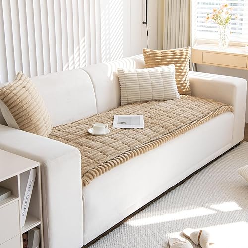 Miniatura 4 de Funda protectora de piel sintética para perro, funda de sofá de felpa suave y mullida para perros, lavable, antideslizante, manta para mascotas,