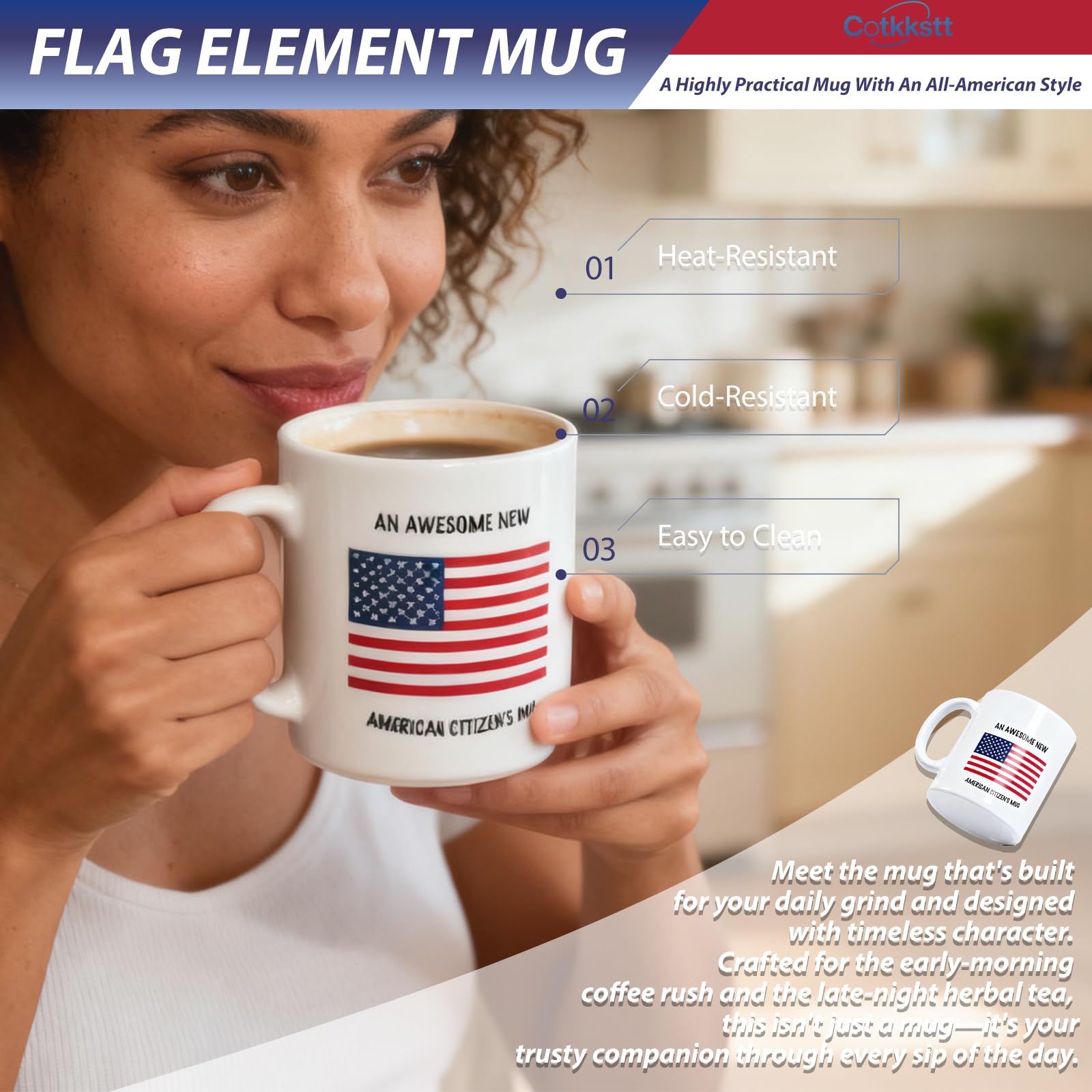 6Pcs New US Citizenship Gifts American Flag Gifts Set, 4th of July Decorations Gift, American Citizenship Gifts for Veterans, Includes Mug, American Flag and Socks, Black Bow Gift Box & More