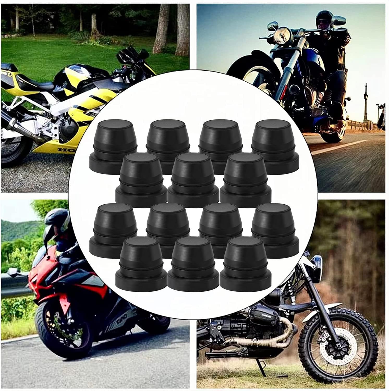 Purgeur De Frein Moto 40 Bouchons De Purge Frein 6mm - Capuchons Caoutchouc Anti-Poussière Universels Pour Vis De Purge Auto/Moto Bouchons Graisseur 6mm