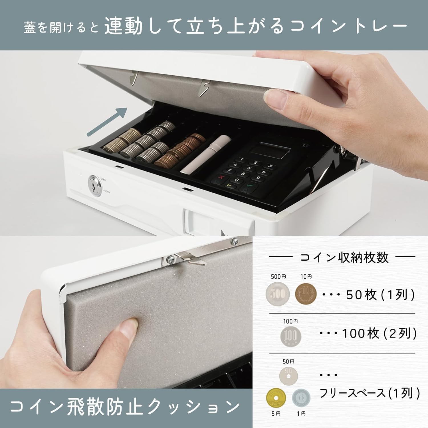 Amazon.co.jp: 手提げ金庫 キャッシュボックス そとレジ キャッシュ