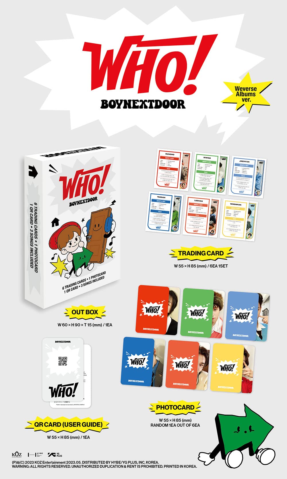 Amazon.com: BoyNextDoor - Who 1st Single Album Weverse Albums ver
