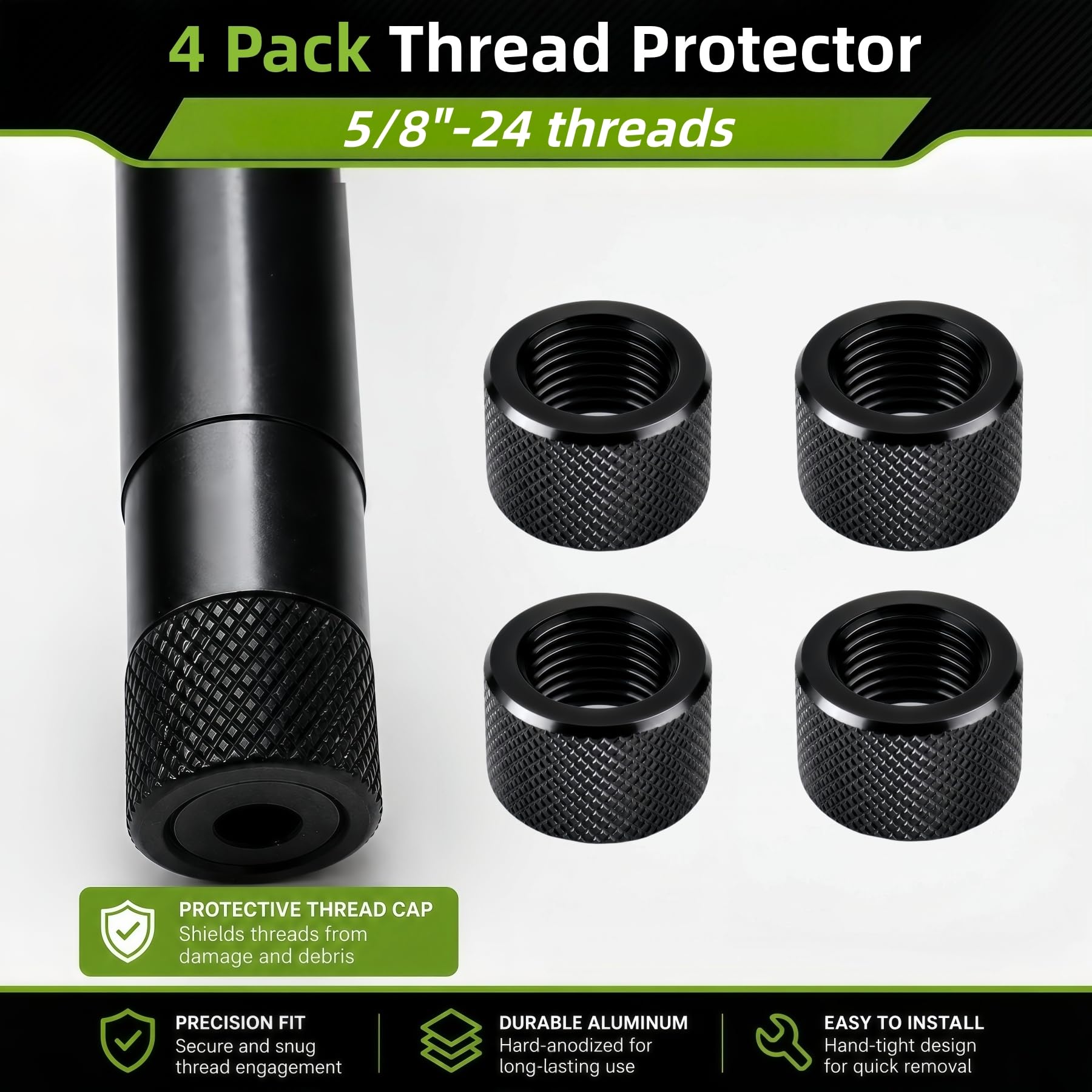 Thread Protector for .308 LR Rifles - 4 Pack -4