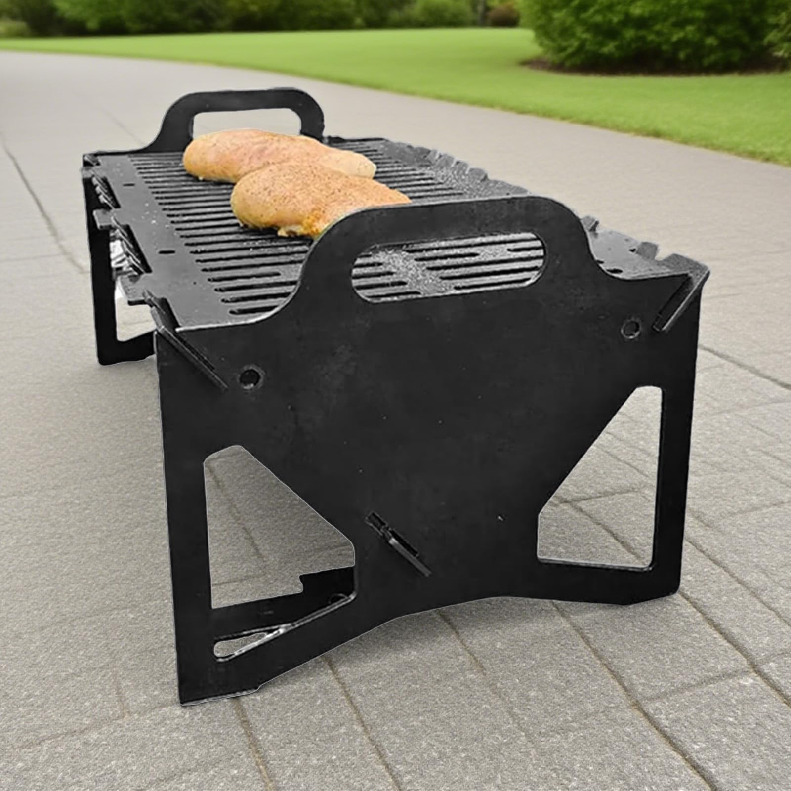 Barbecue pieghevole – Griglia portatile in metallo a carbone per campeggio