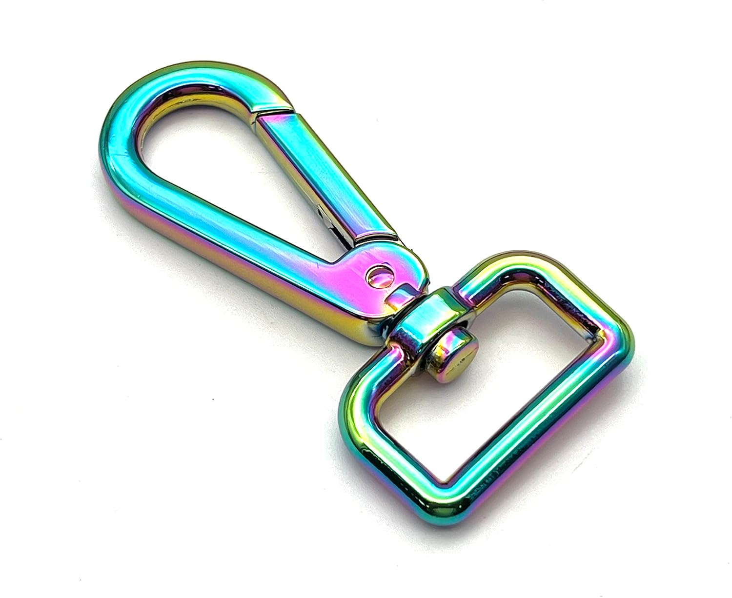 dog leash purse snap swivel hooks, slider and rectangle ring for bag purse dog collar making repair 1" / 25mm Rainbow colorful T258
