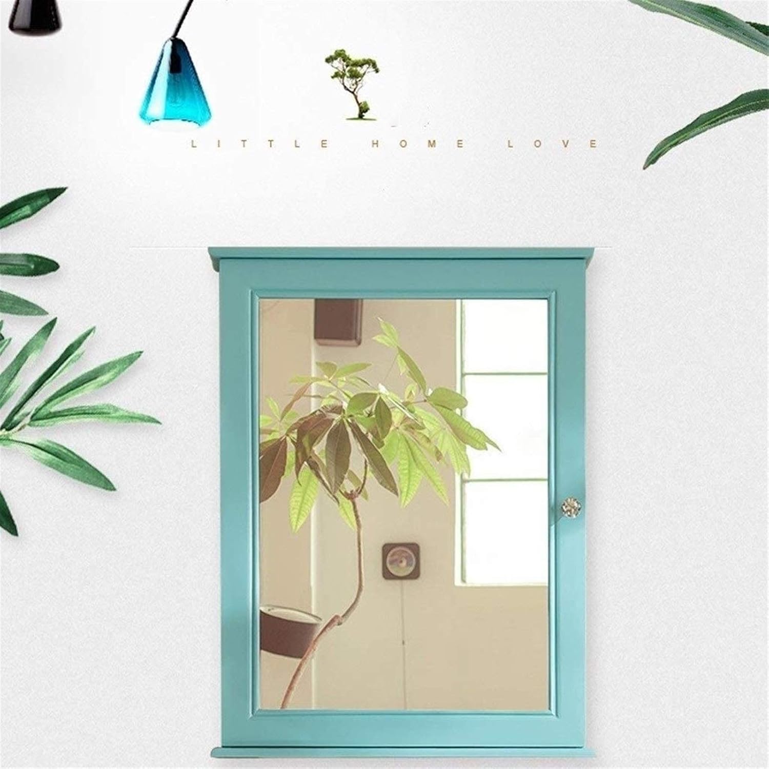 Bathroom Medicine Cabinet Wall Mount Mirror Cabinet with Doors and Adjustable Shelf Wooden Storage Cabinets Organizer for Kitchen Accent Home Furniture (Size : 701 580cm) (60 * 15 * 80cm)