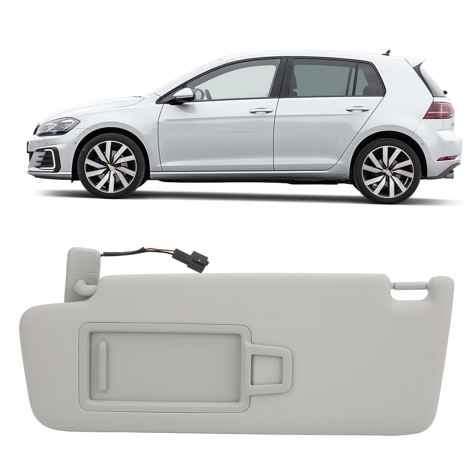 Visiera Parasole Lato Guida Sinistro Grigia 5GG 857 551 Accessori Interni Auto di Ricambio per MK7 2014‑2017