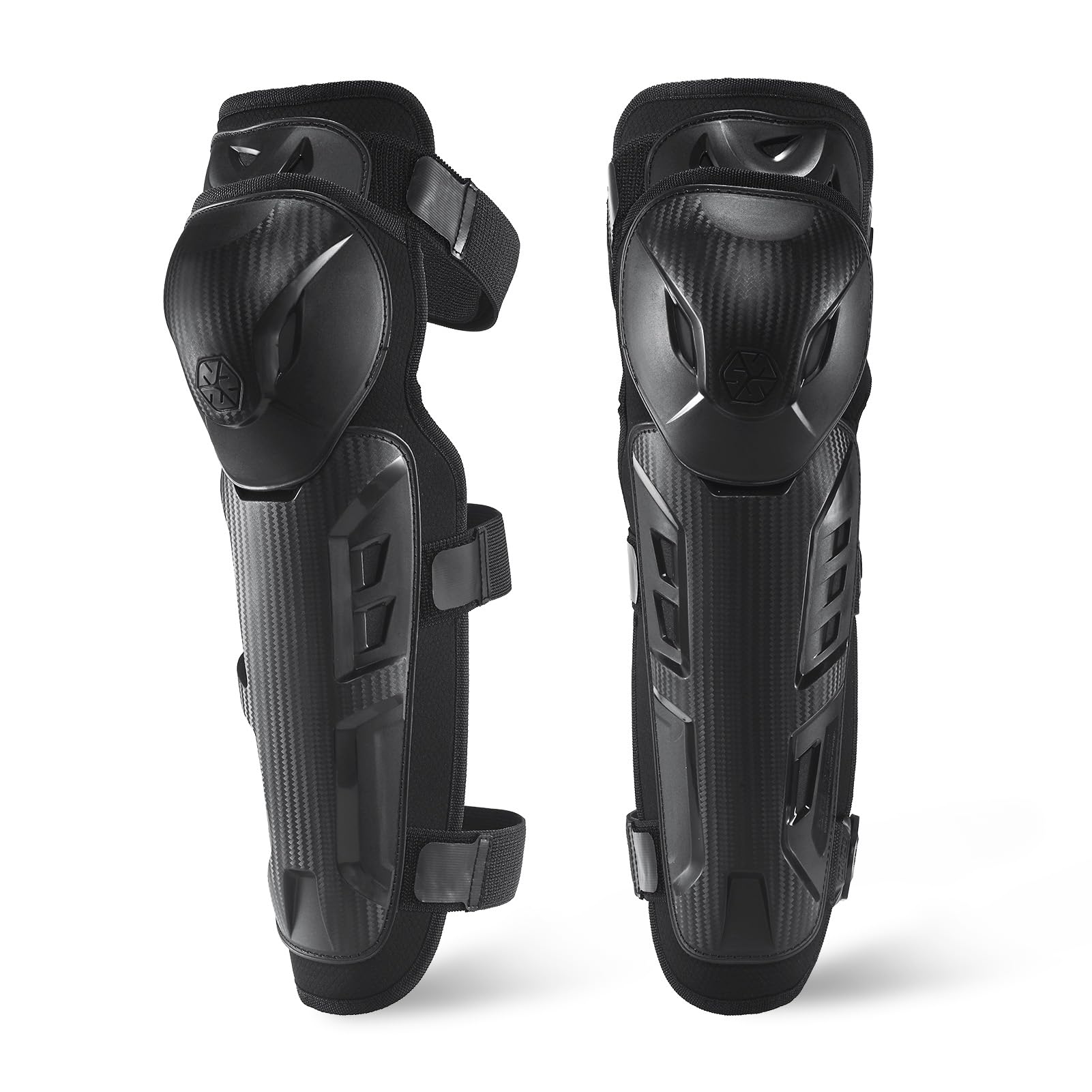 Scoyco 2pcs Protège-Genoux Moto Noir Ajustable - Manchon Long Anti-Dérapant Pour Motocross, VTT Et Sports Extrêmes