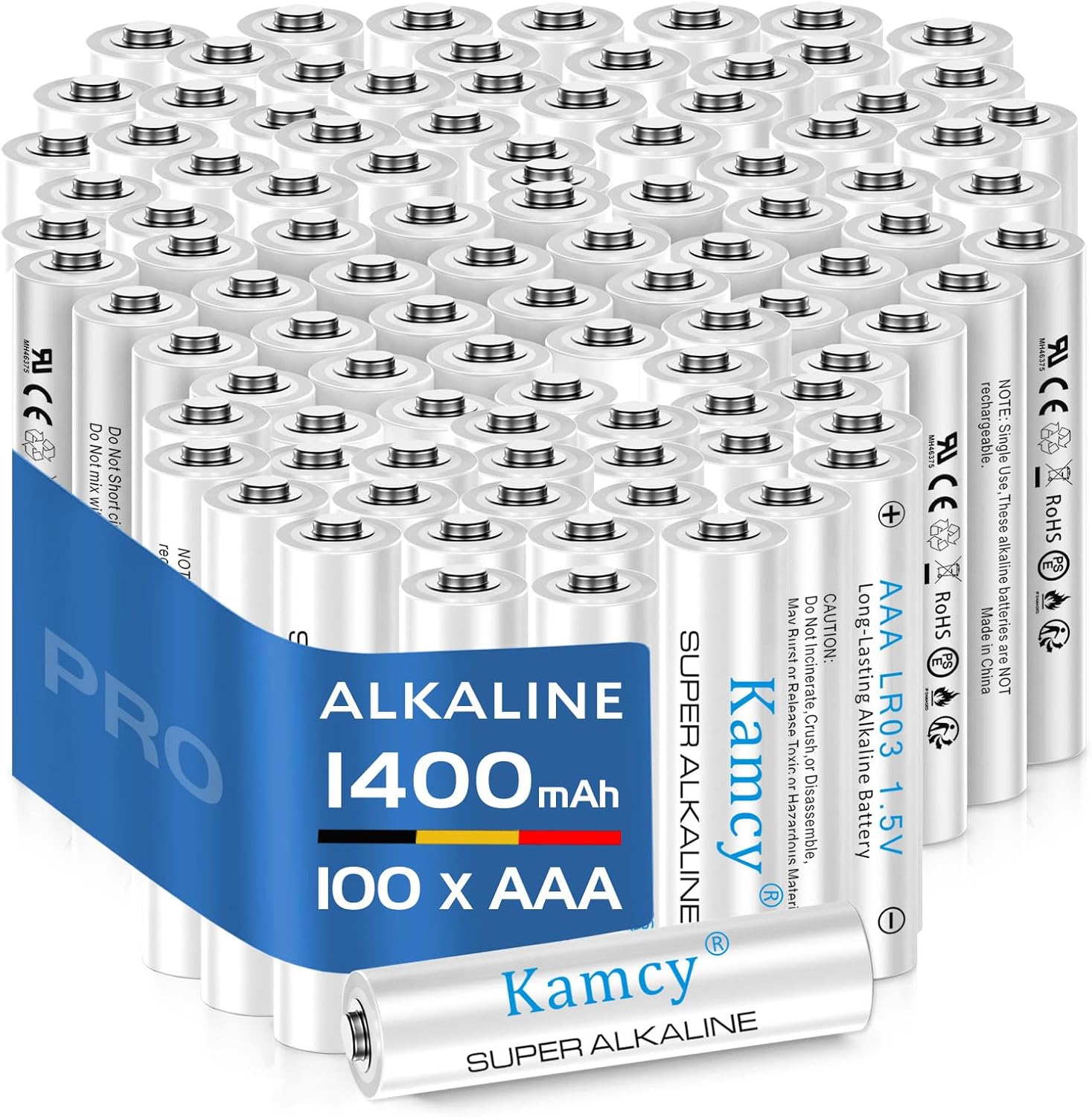 Ultra AAA Batteries 100 Pack - Alkaline Triple A Battery, 1400mAh, Ultra Long-Lasting for All Your Devices, 10-Year Shelf Life, Leak-Proof & Mercury-Free