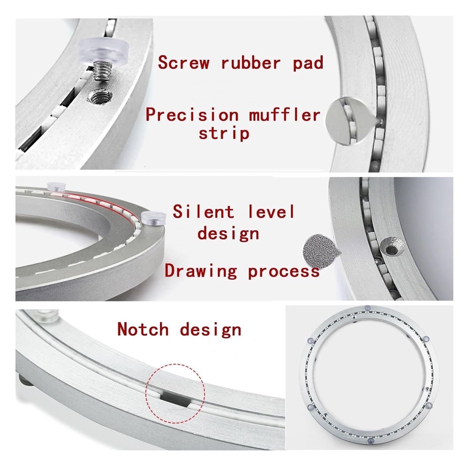 Base giratoria Lazy Susan con rodamiento de rodillos de 25, 30, 40, 50, 60 y 70 cm, de aluminio resistente, redonda y lisa, for mesa de comedor de cocina y soporte for monitor de TV.(28 inches ( 700mm