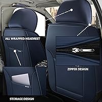 Vista 3 de Fundas de asiento de automóvil para Subaru Impreza 2010-2023, impermeables, suaves, transpirables, de piel sintética, con bolsillos