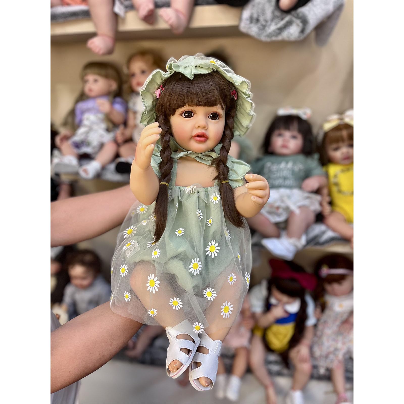 Amazon.co.jp: 21 ''リボーンドール幼児の女の子人形ソフトシリコン