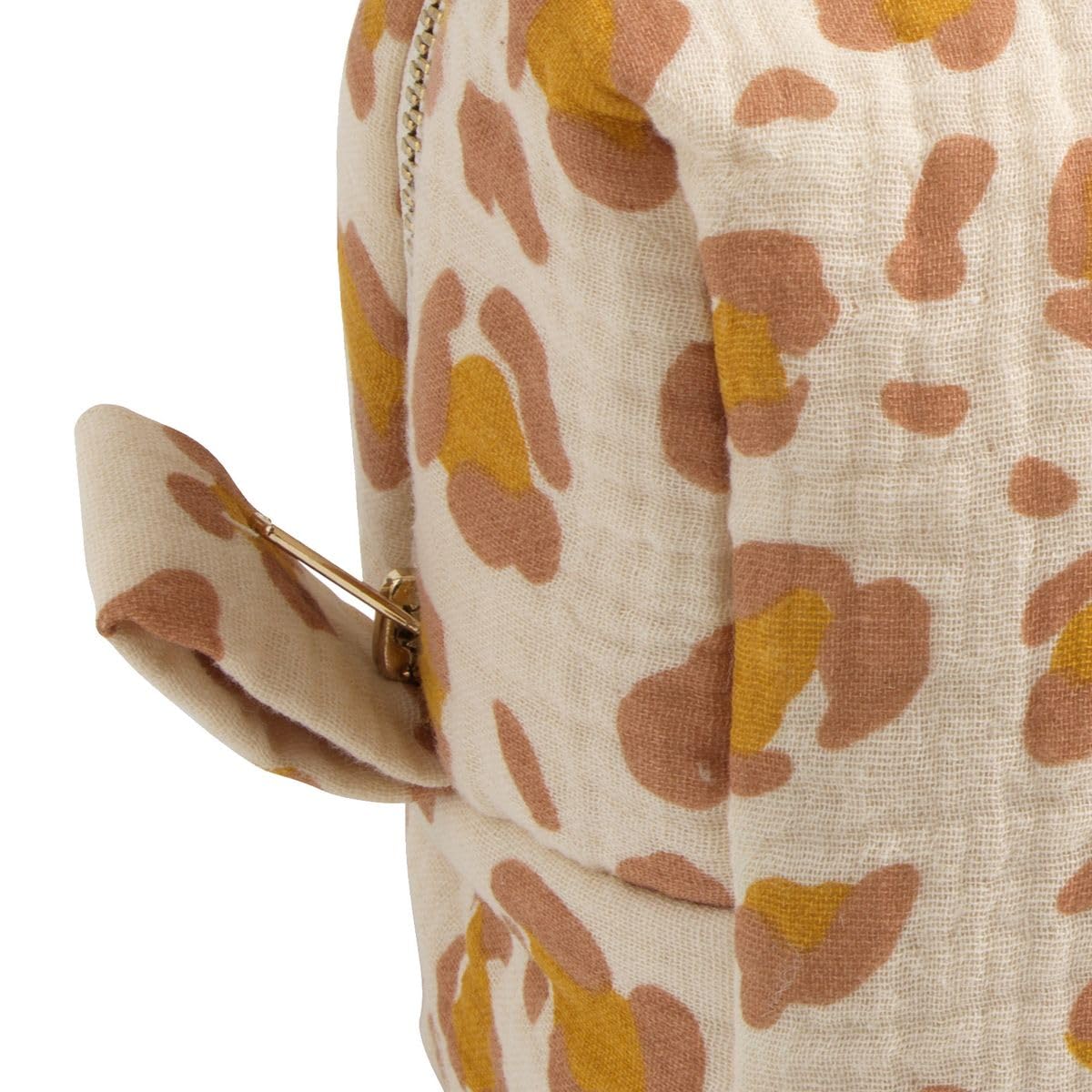 Trousse de Toilette en Gaze de Coton imprimé léopard