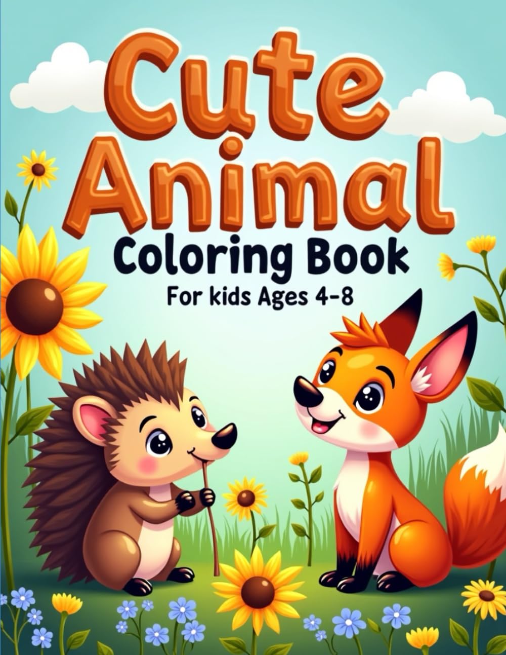 Cute Animal Coloring Book for Kids Ages 4–8