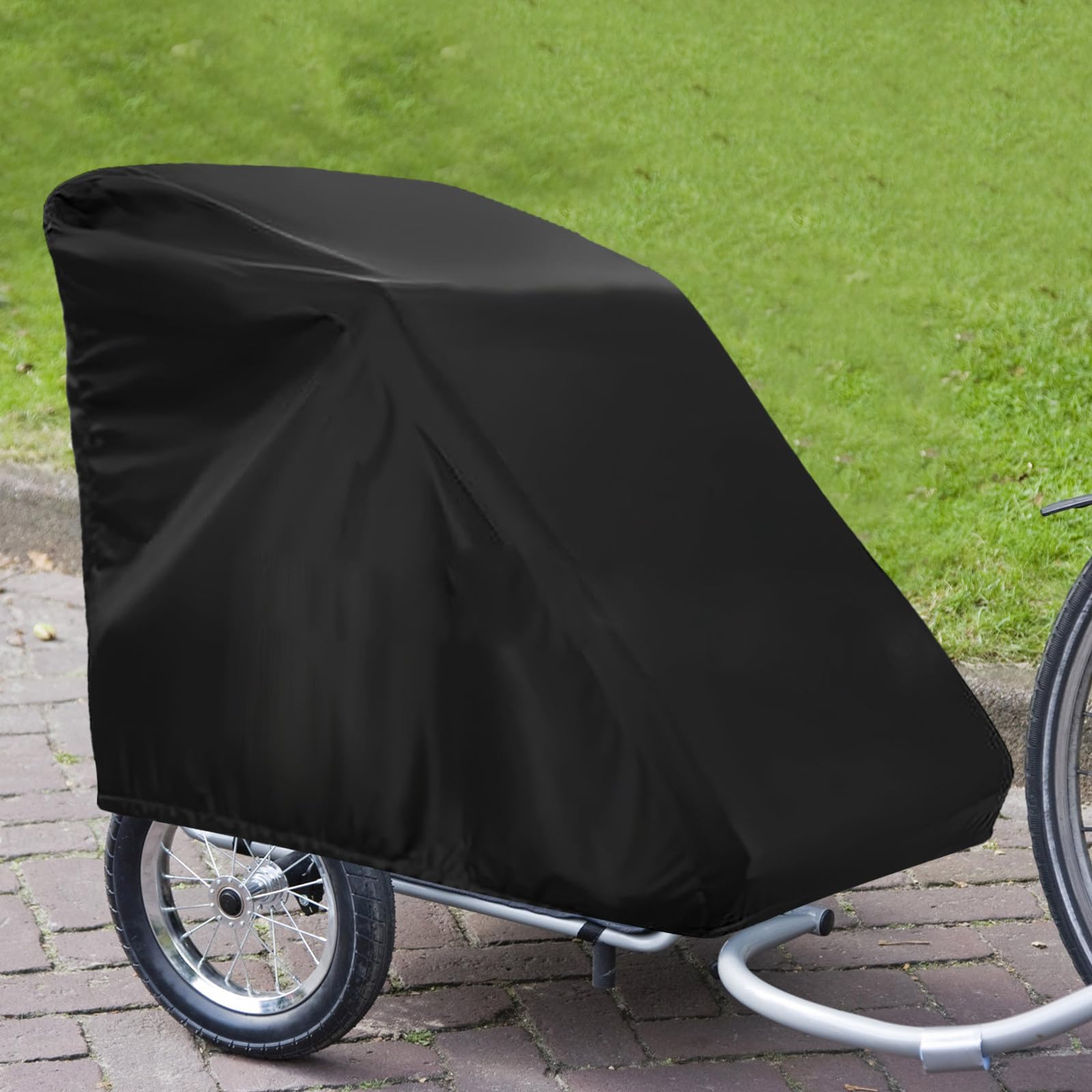 Fahrradanhänger Regenschutz aus Wasserdichtem Oxford Gewebe mit PU Beschichtung Robust und Faltbar Passend für Haustieranhänger für Outdoor und Reisen