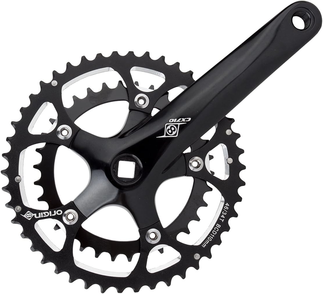 Origin8 CX7-10 Cyclocross Crankset, 110 BCD, Black