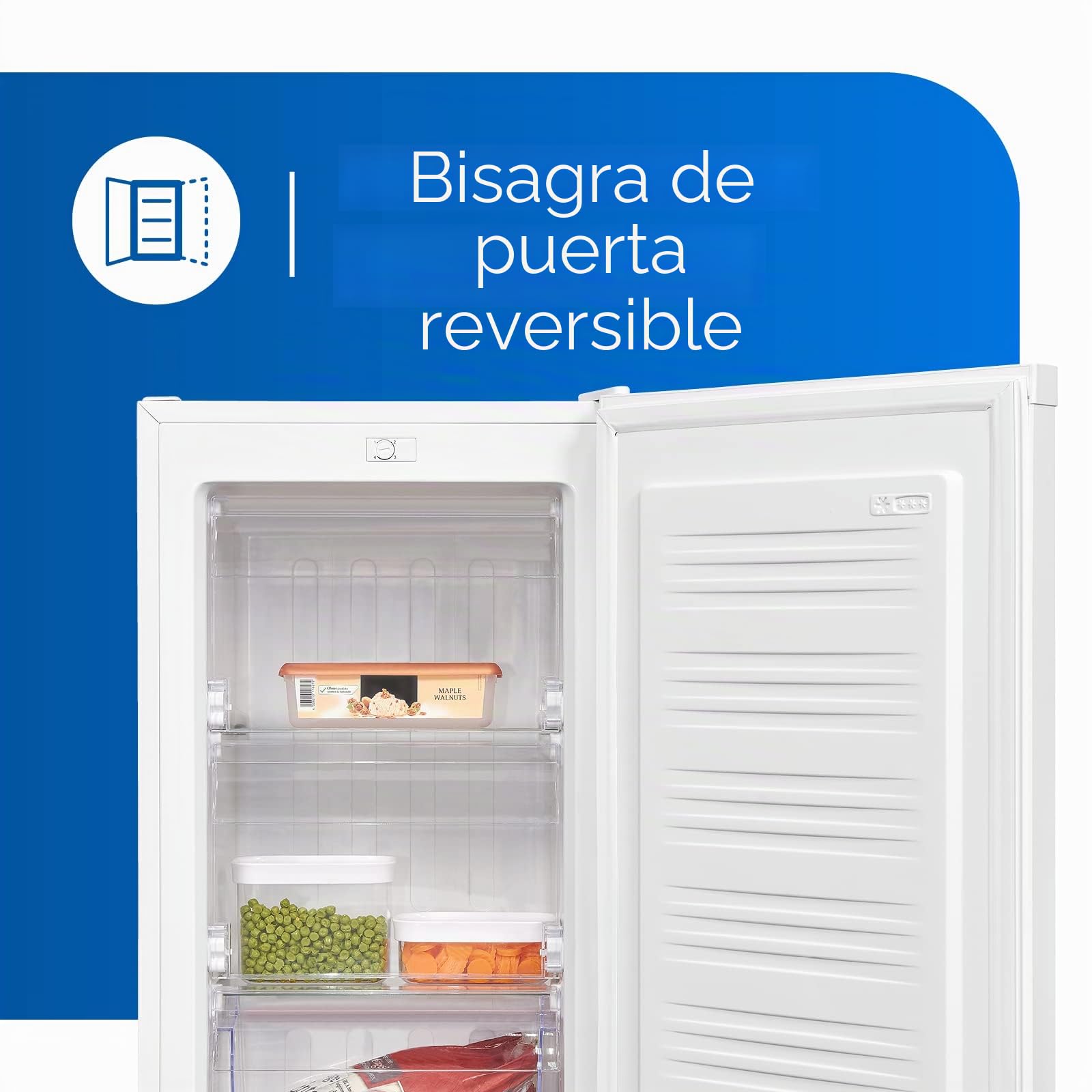 Exquisit Congelador GS111-330E blanco PV | Frigorífico pequeño de 63 L de volumen | 4 estrellas congelación | congelador pequeño | 45 cm de ancho