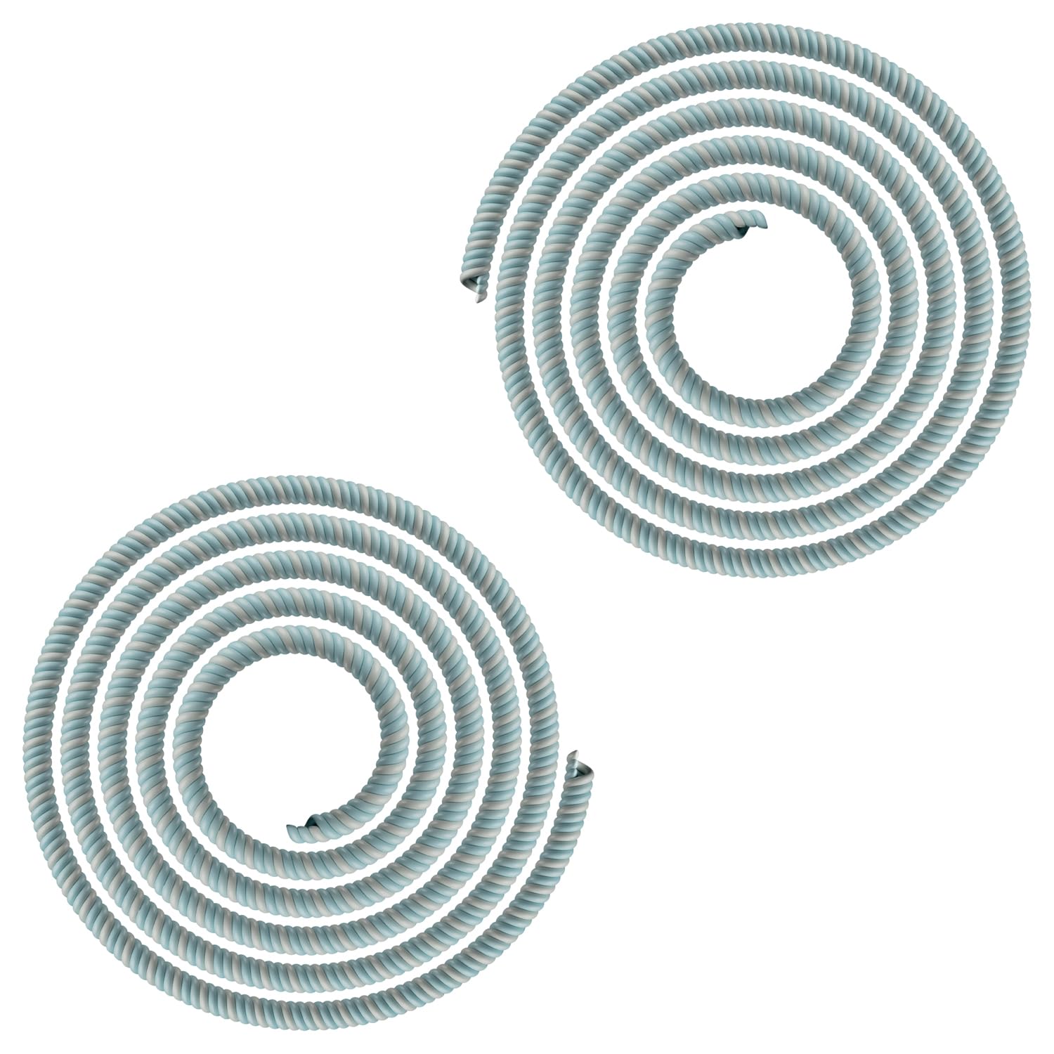 Sounce Spiral Cable Protector, 1.7 Meter Charging Cable Protection Data Cable Protective Sleeve, Cord Saver, Cable Protective Cover for Earphone, Data Wire Cable, Durable PVC - Aqua Blue (Set of 2)